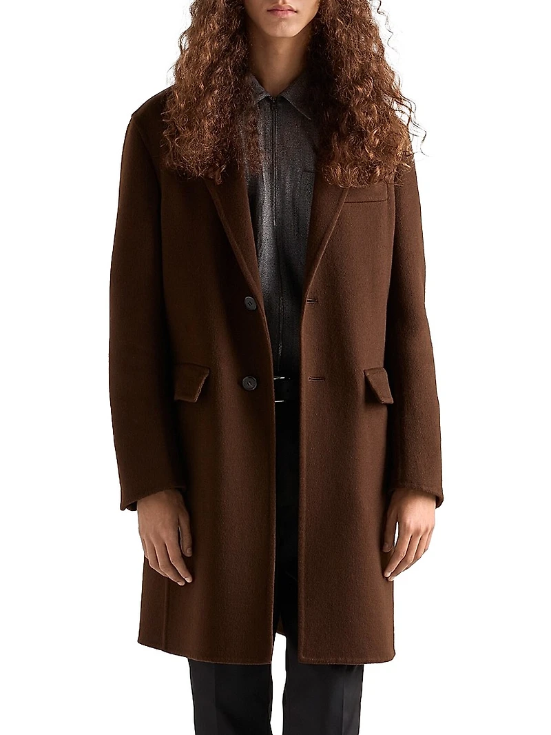 Single-Breasted Cashmere Coat
