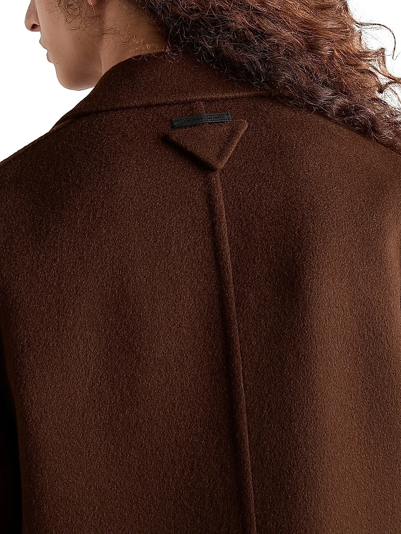 Single-Breasted Cashmere Coat