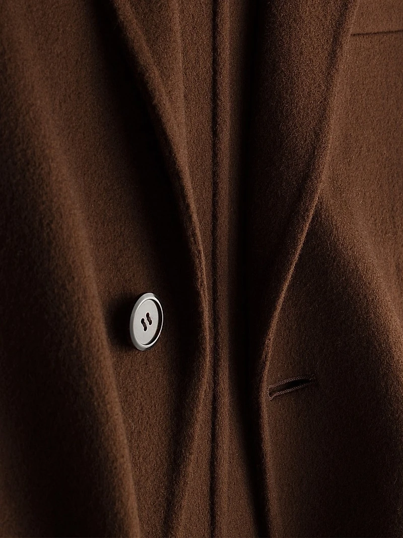 Single-Breasted Cashmere Coat