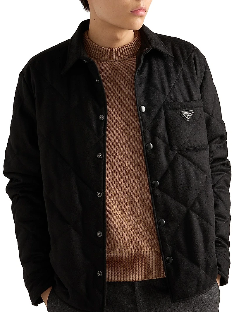 Padded Cashmere Shirt