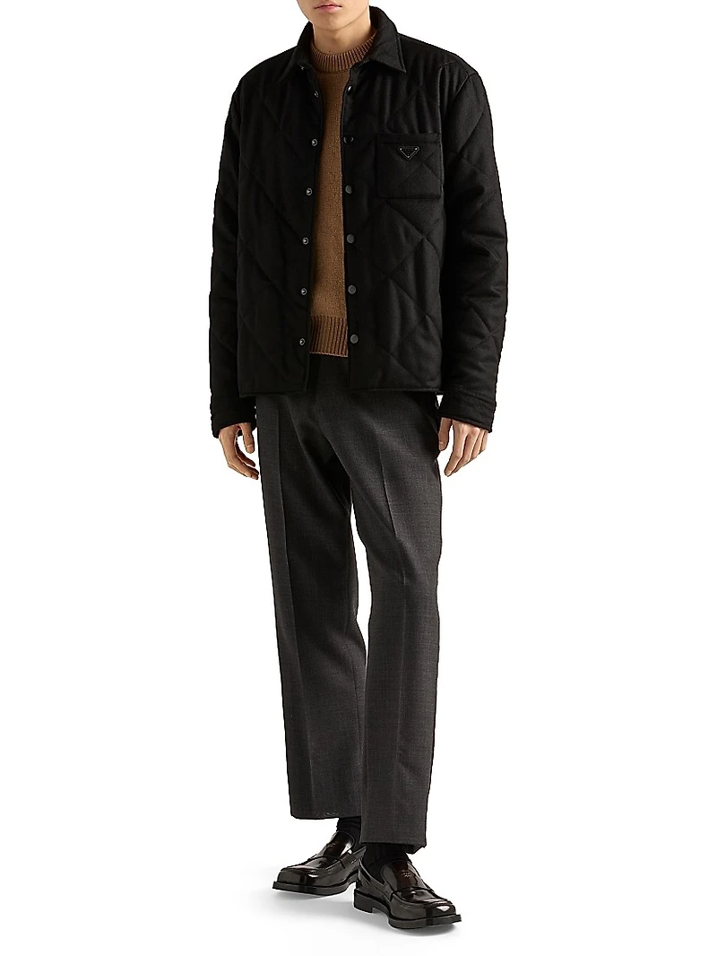 Padded Cashmere Shirt