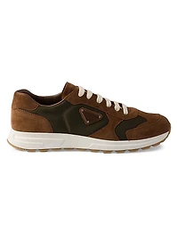 Suede and Re-Nylon Sneakers