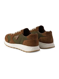 Suede and Re-Nylon Sneakers