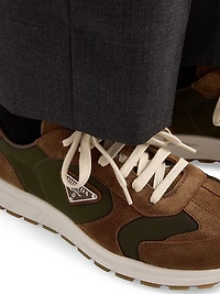 Suede and Re-Nylon Sneakers