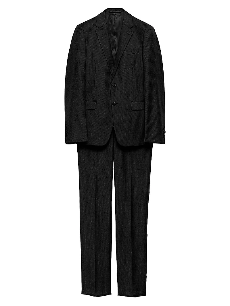 Single-Breasted Wool and Cashmere Suit