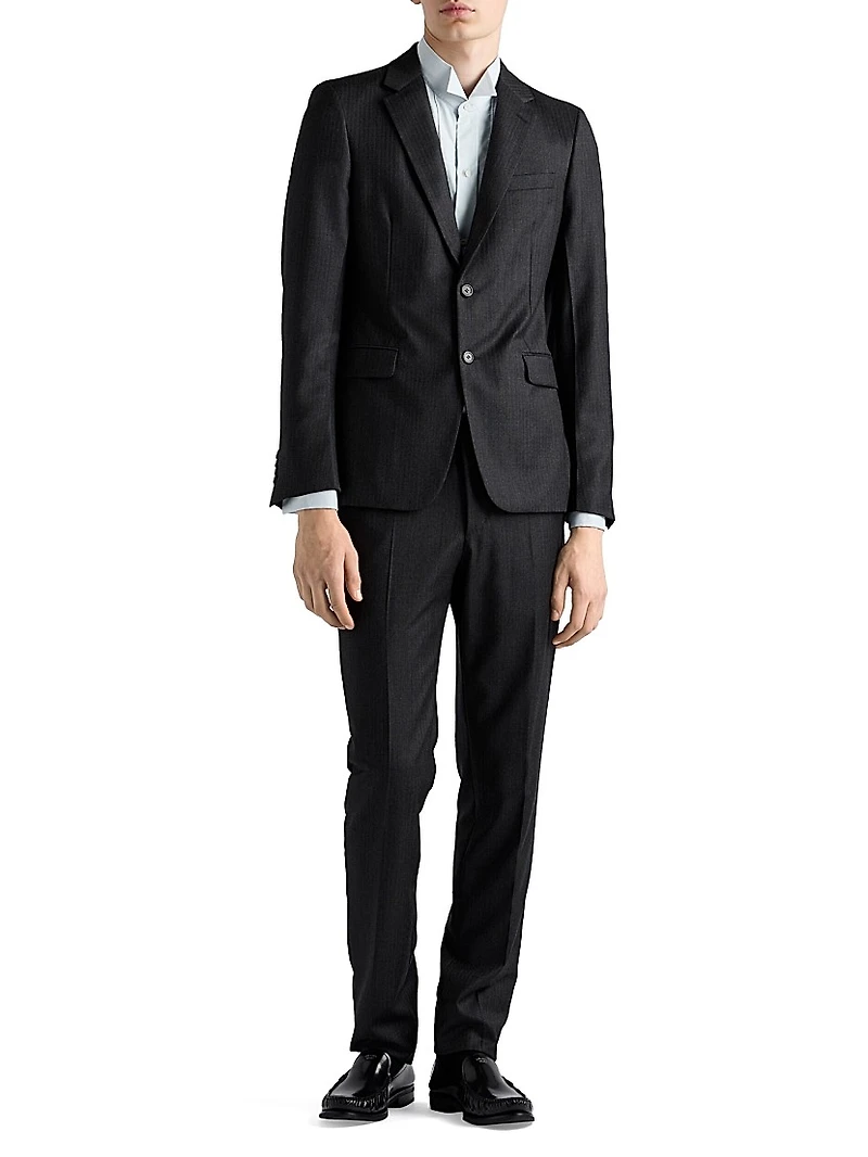 Single-Breasted Wool and Cashmere Suit