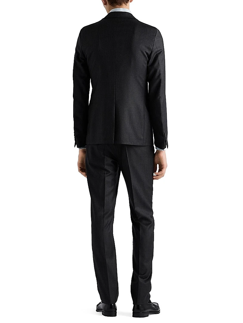 Single-Breasted Wool and Cashmere Suit