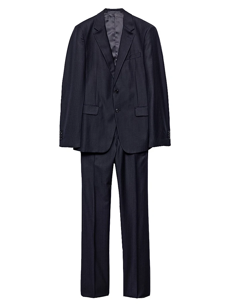 Single-Breasted Cashmere and Wool Suit
