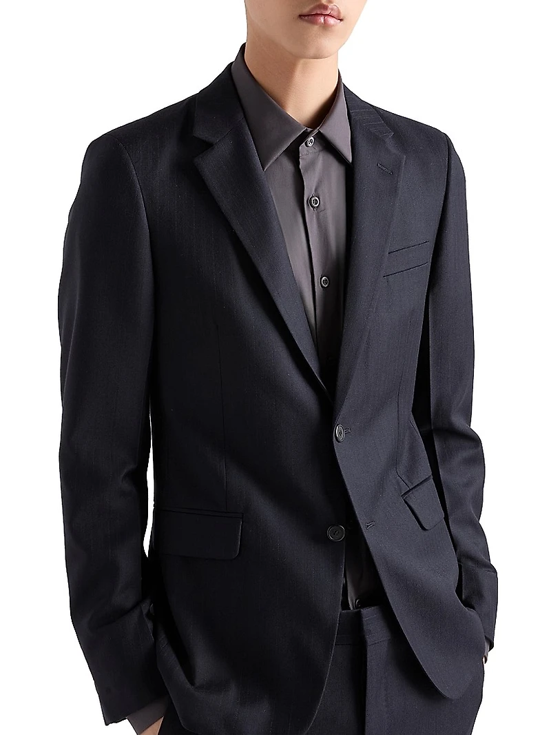 Single-Breasted Cashmere and Wool Suit