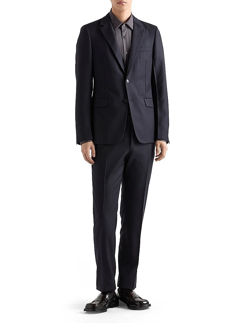 Single-Breasted Cashmere and Wool Suit