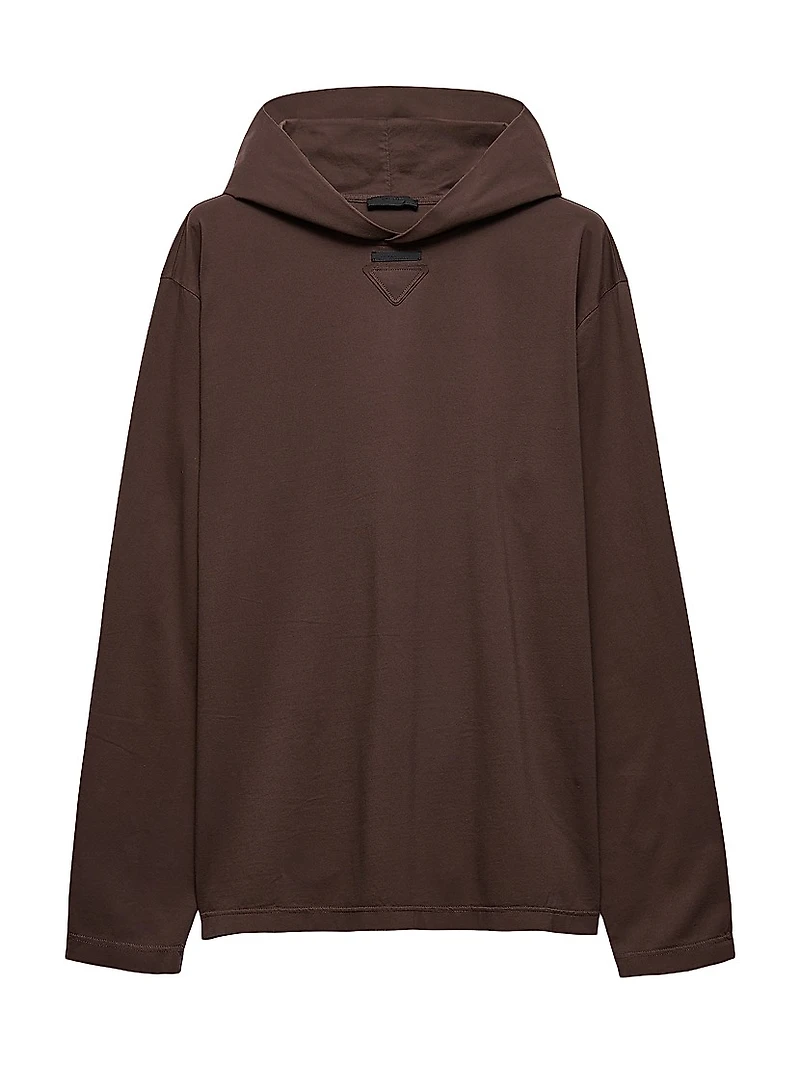 Long-Sleeved Cotton Hoodie T-Shirt