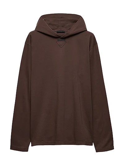 Long-Sleeved Cotton Hoodie T-Shirt