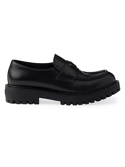 Men's Brushed Leather Loafers