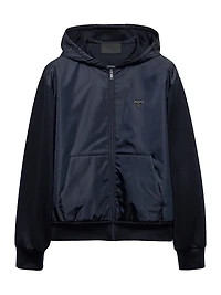 Technical Cotton and Re-Nylon Hoodie