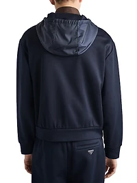 Technical Cotton and Re-Nylon Hoodie