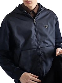 Technical Cotton and Re-Nylon Hoodie