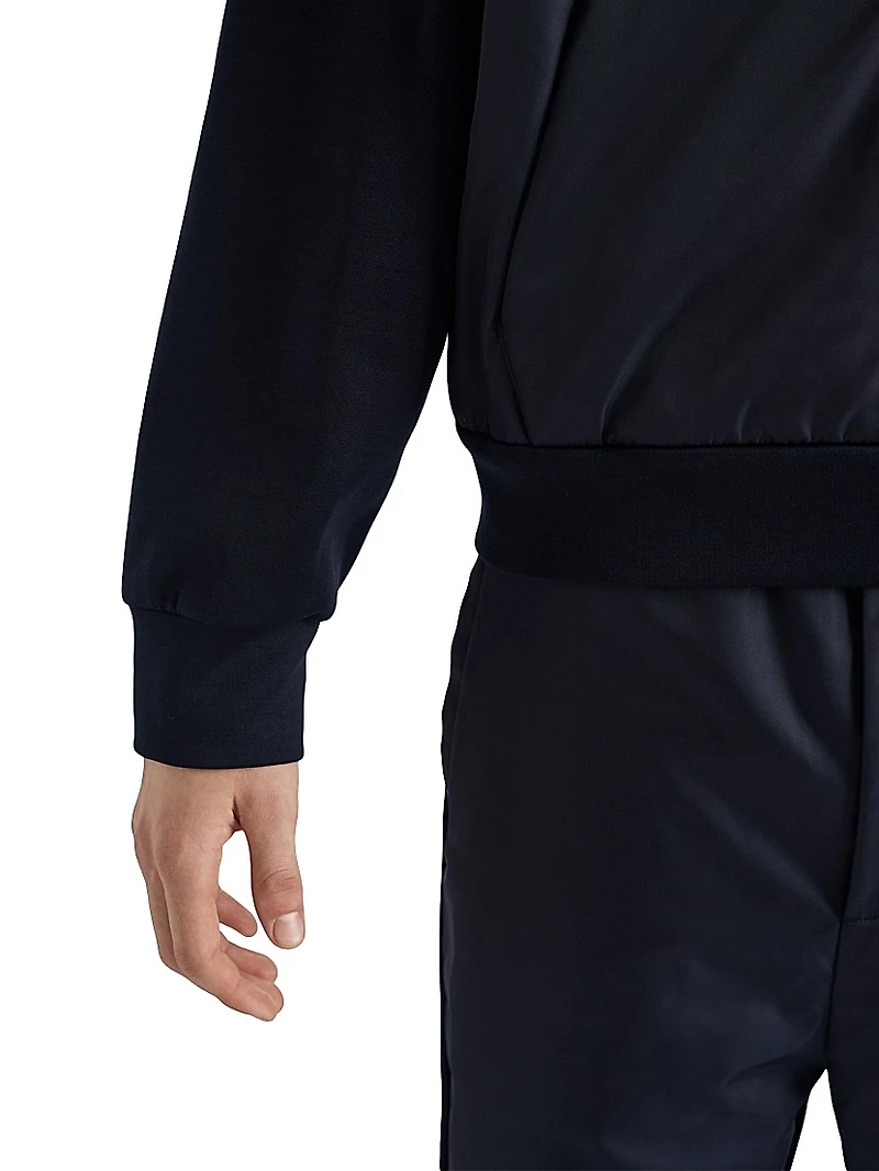 Technical Cotton and Re-Nylon Hoodie