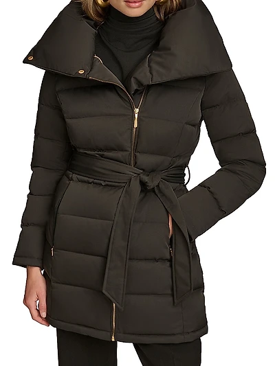 Belted Puffer Coat