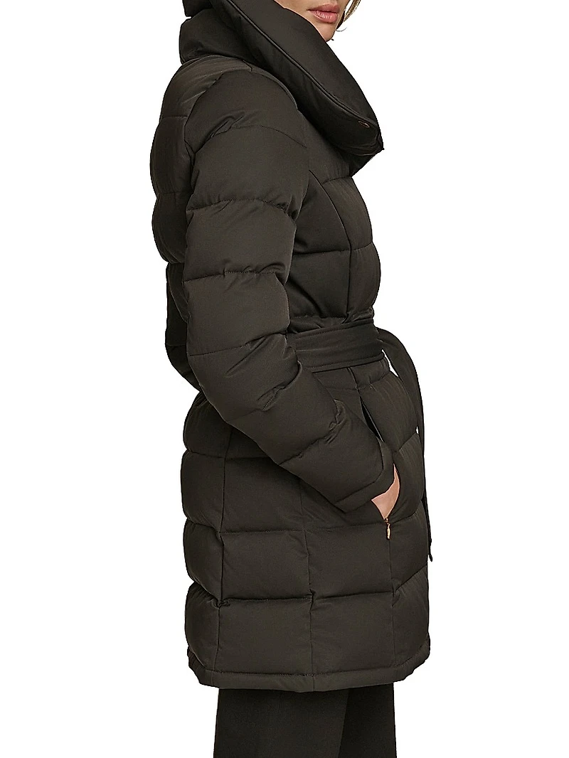 Belted Puffer Coat
