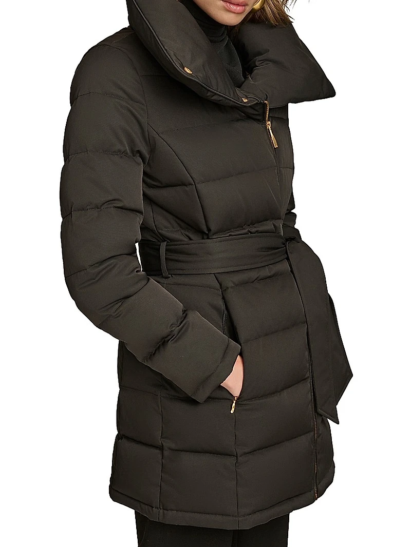 Belted Puffer Coat