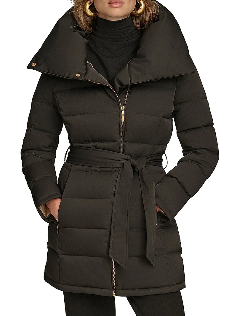 Belted Puffer Coat