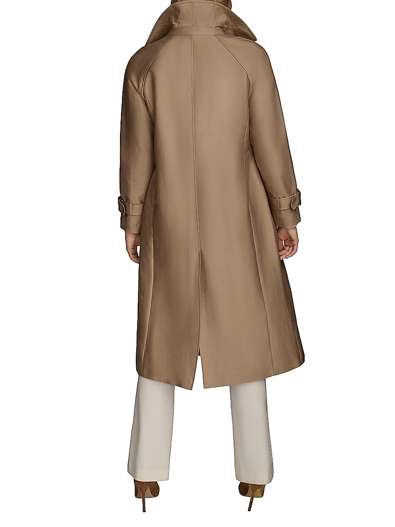 Cotton-Blend Double-Breasted Trench Coat