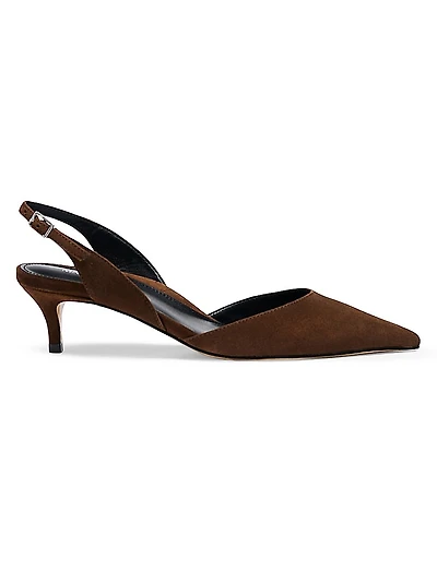 Classic 45MM Suede Slingback Pumps