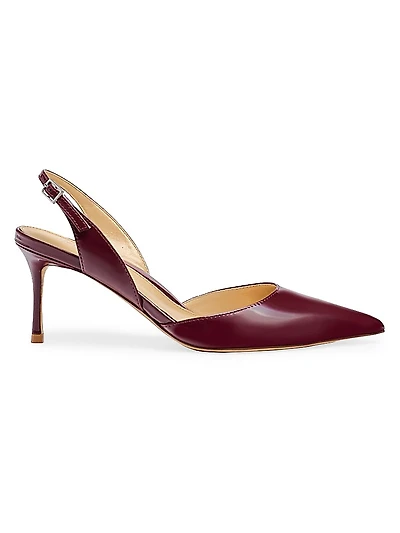 Classic 70MM Patent Leather Slingback Pumps