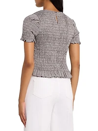 Edda Smocked Cotton Gingham Top