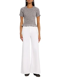 Edda Smocked Cotton Gingham Top