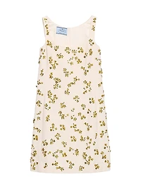 Embroidered Chevron Mini-dress