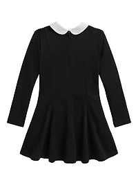 Little Girl's & Ponte Collared Dress