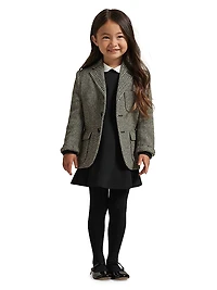 Little Girl's & Ponte Collared Dress