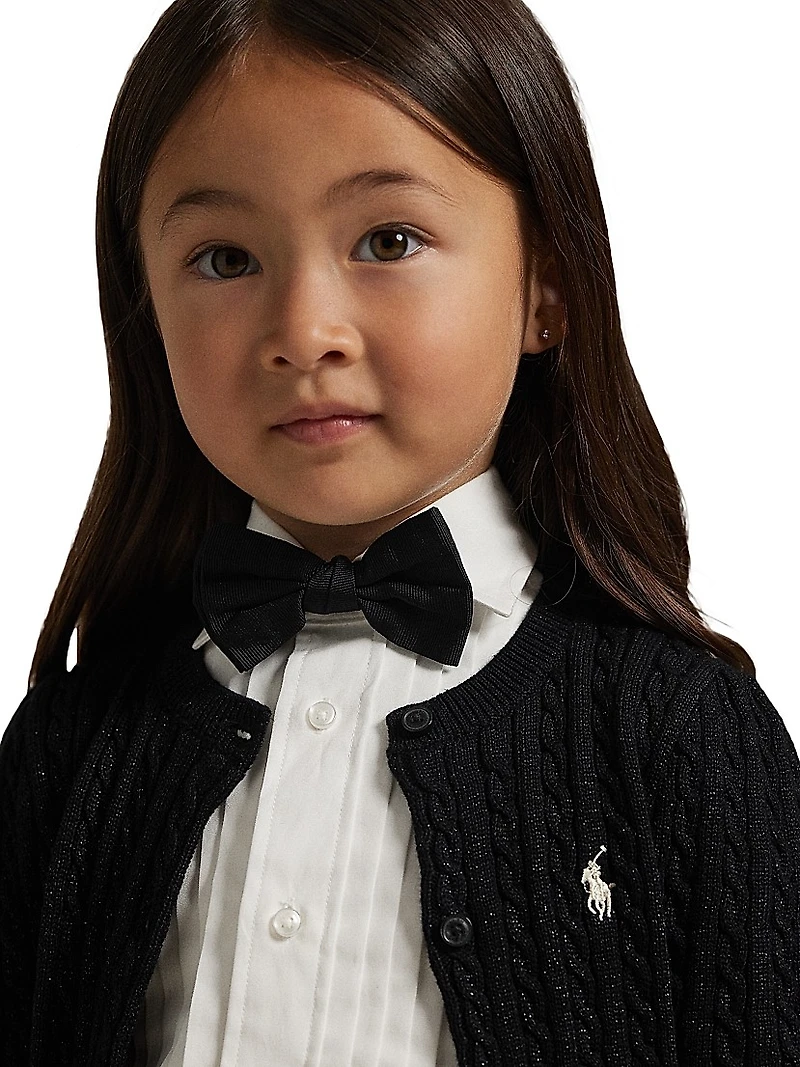 Little Girl's & Metallic Cotton Cardigan