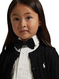 Little Girl's & Metallic Cotton Cardigan