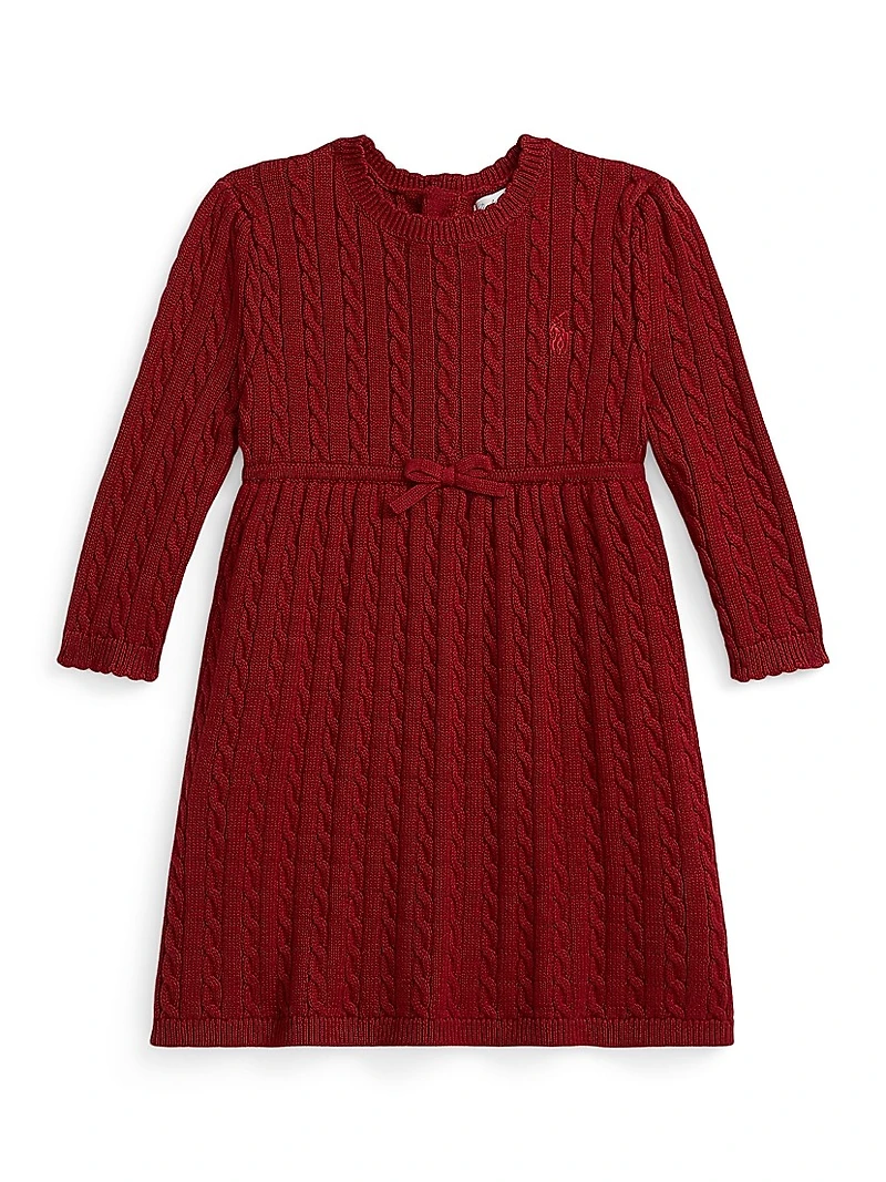Baby Girl's Cotton Cable-Knit Day Dress