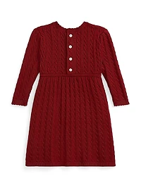 Baby Girl's Cotton Cable-Knit Day Dress