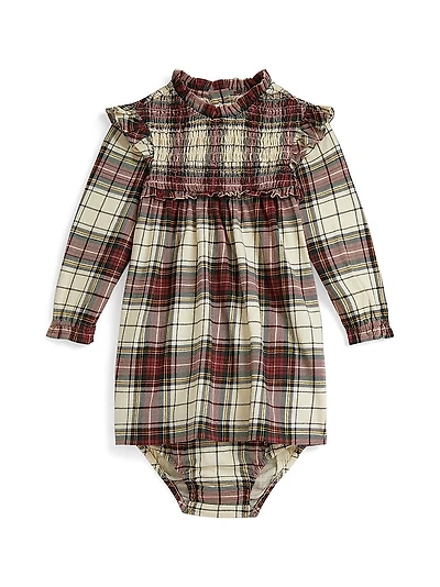 Baby Girl's Plaid Babydoll Dress