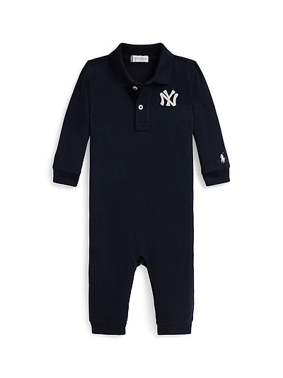 Baby Boy's Yankees Mesh Cotton Coverall