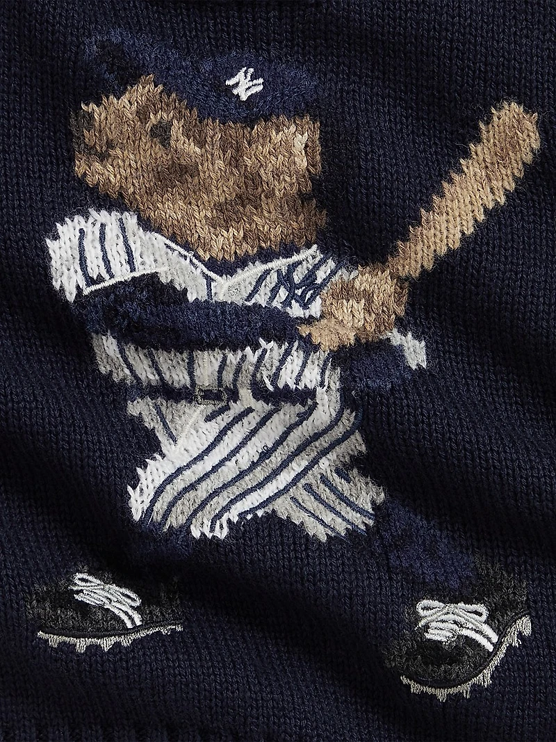 Baby Boy's Yankees Polo Bear Knit Sweater & Pants Set