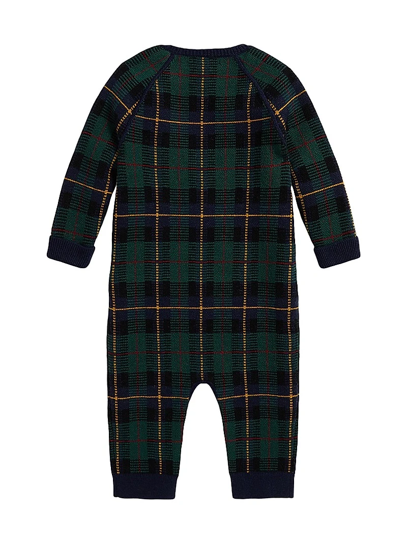 Baby Boy's Wool Plaid Coverall