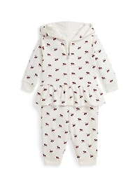 Baby Girl's 2-Piece Velour Sweatpants Set