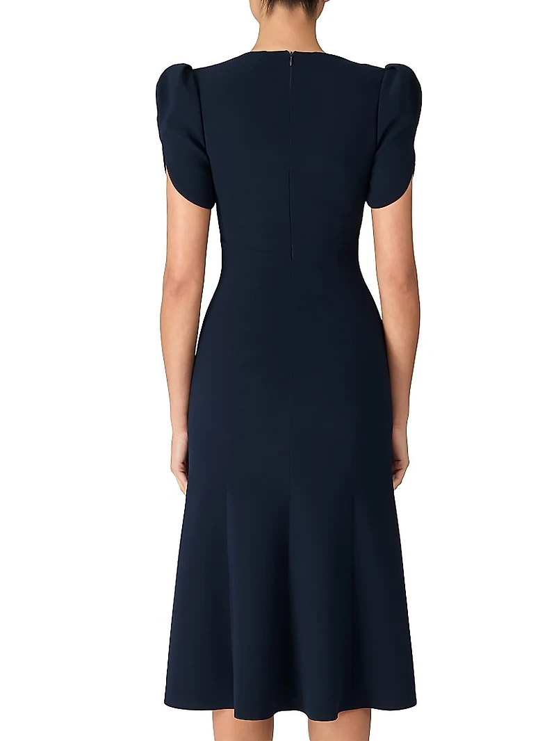 Rose Bud Crystal-Embellished A-Line Dress