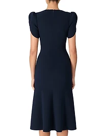 Rose Bud Crystal-Embellished A-Line Dress