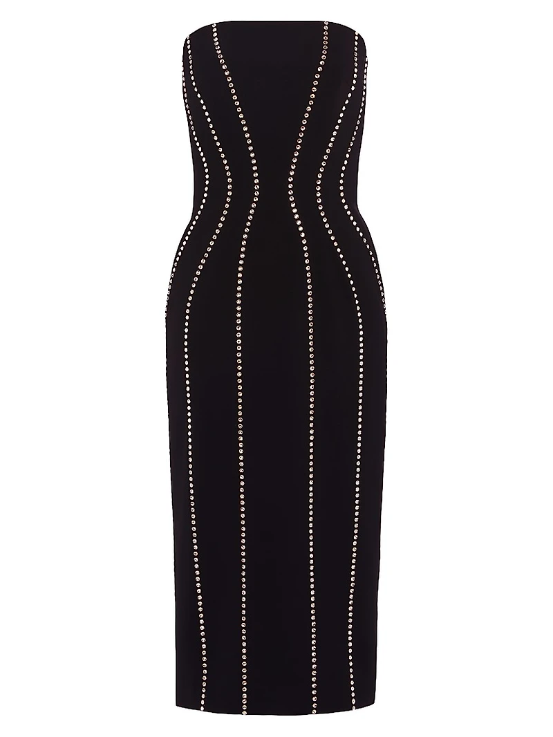 Verity Rhinestone Strapless Cocktail Dress