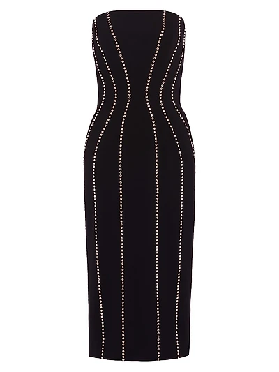 Verity Rhinestone Strapless Cocktail Dress