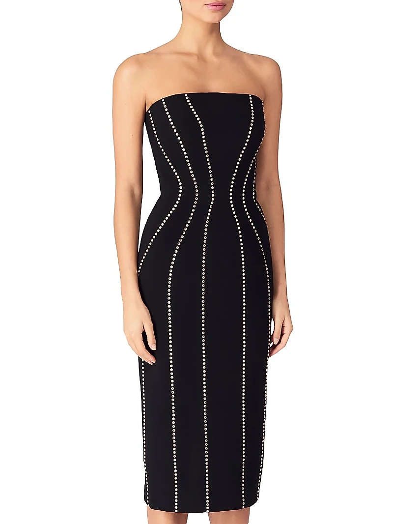Verity Rhinestone Strapless Cocktail Dress