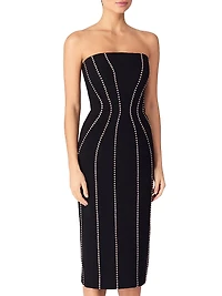 Verity Rhinestone Strapless Cocktail Dress