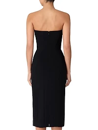 Verity Rhinestone Strapless Cocktail Dress