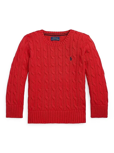 Little Boy's & Cable-Knit Sweater
